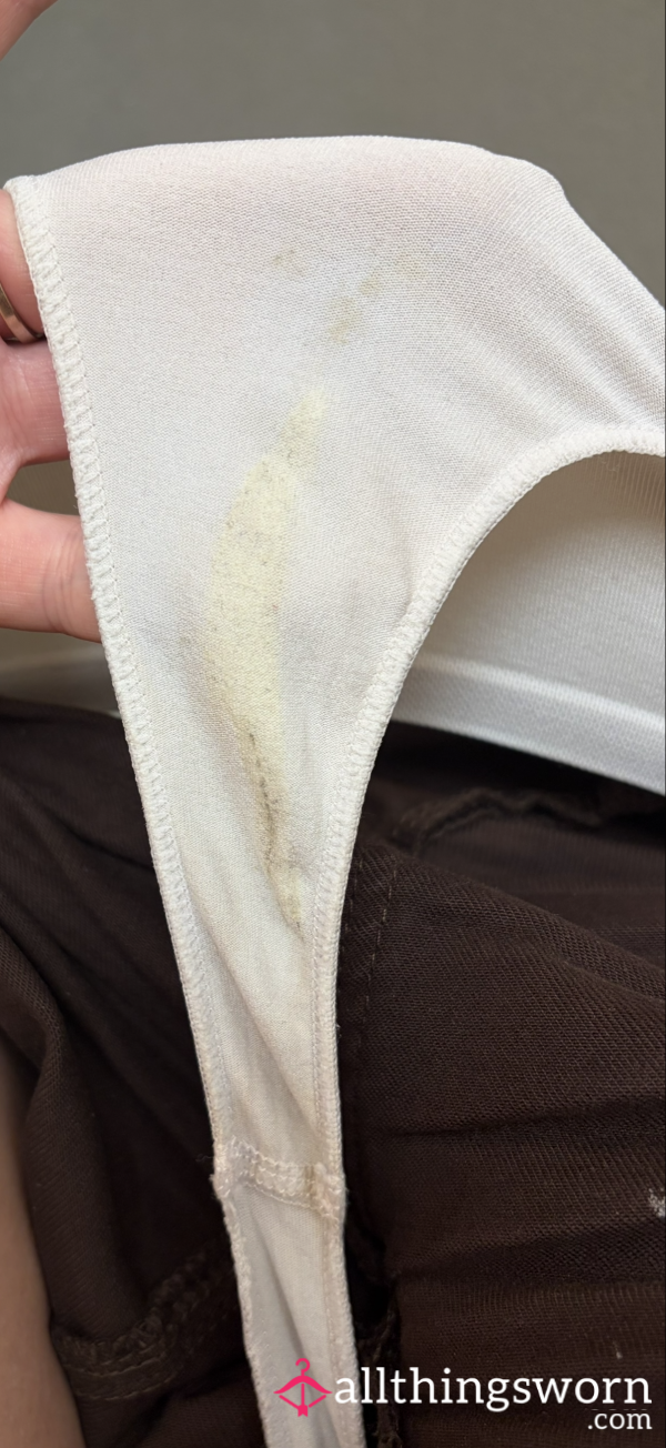 White Thongs Worn 24 Hours