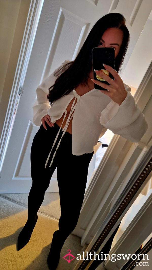 White Tie Front Shirt