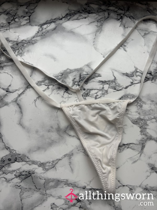 White Tiny G String