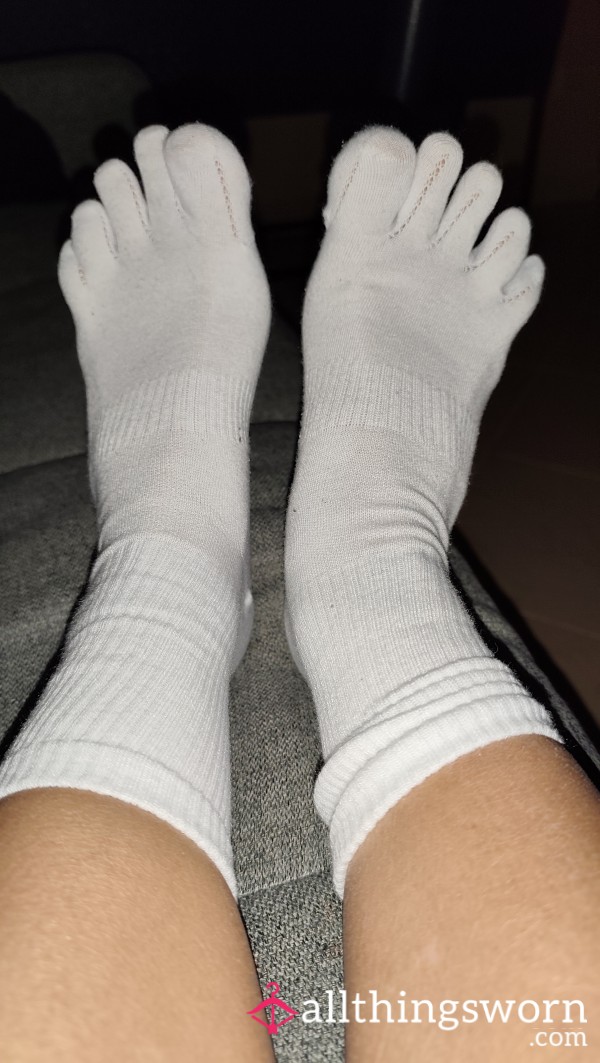 White Toe Socks