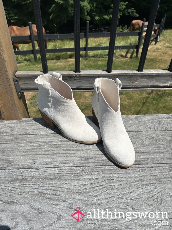 White Tom Boots - Lightly Worn