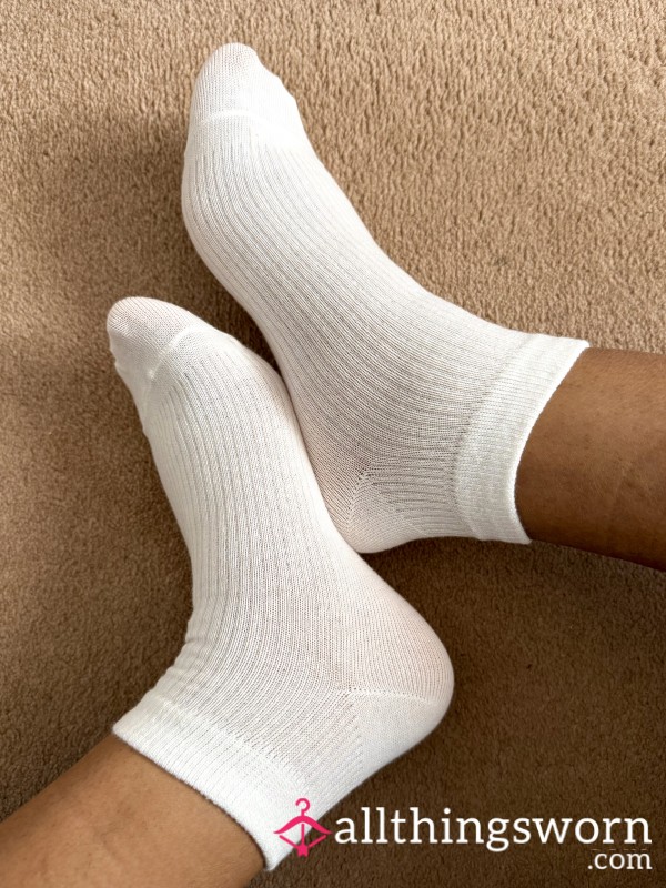 White Trainer Socks
