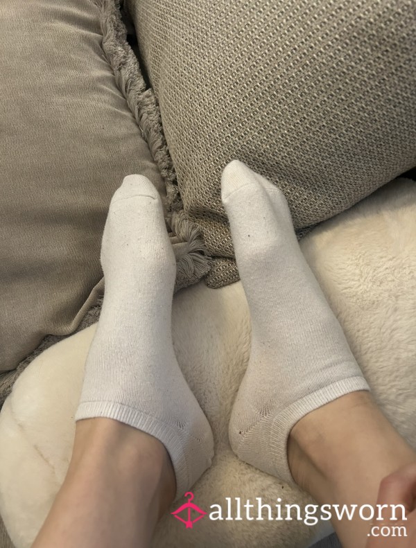 🤍 Worn White Cotton Socks 🤍 24hr Wear 🤍 Custom