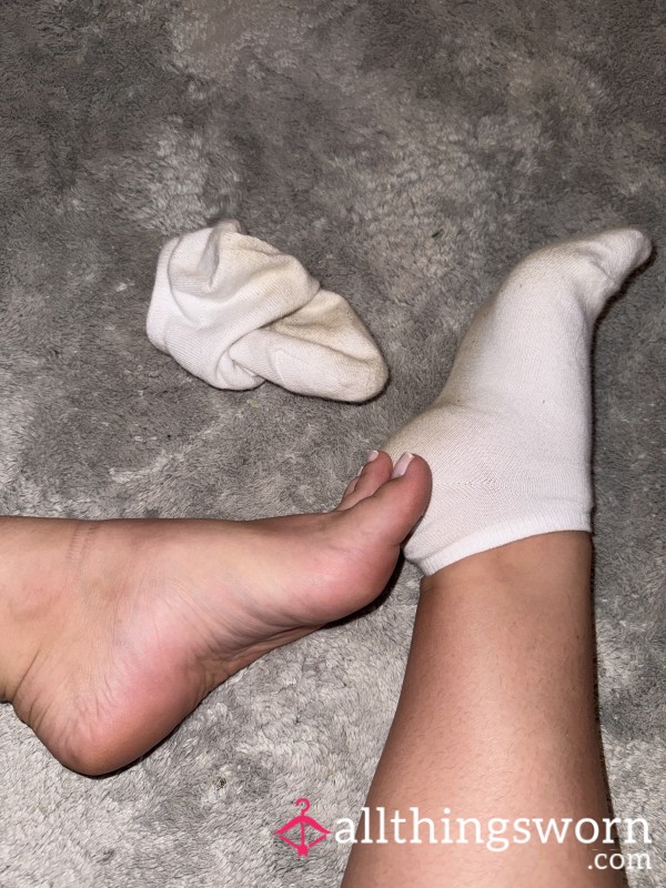 White Trainer Socks