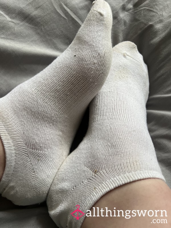White Trainer Socks