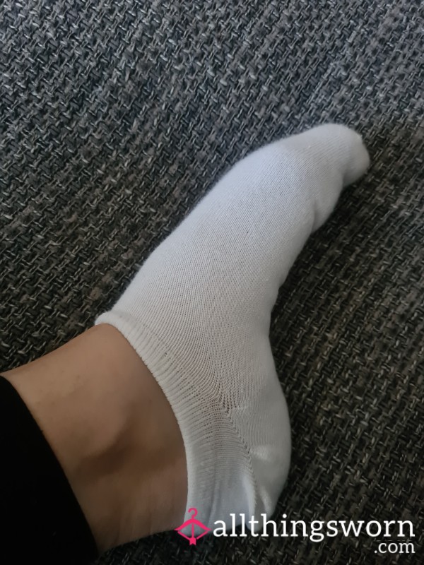 White Trainer Socks Ready To Get Filthy For Your Pleasure