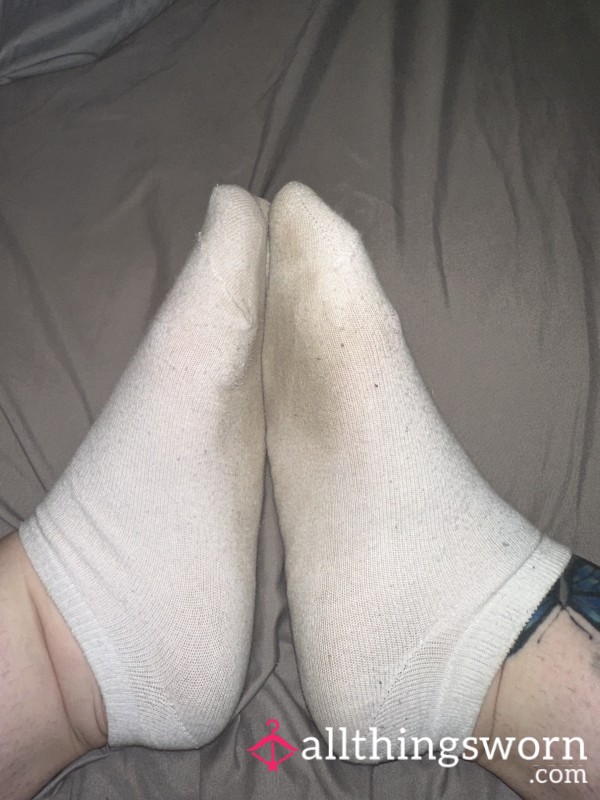 White Trainer Socks, Very Well Worn