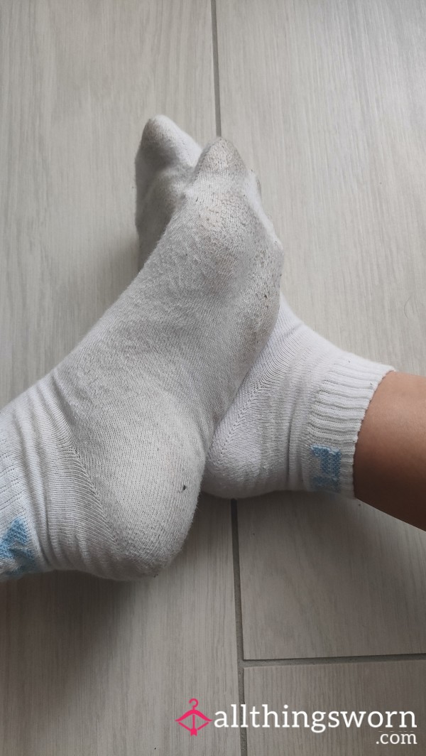 White Travel Socks Worn For Two Days 🧦✈️