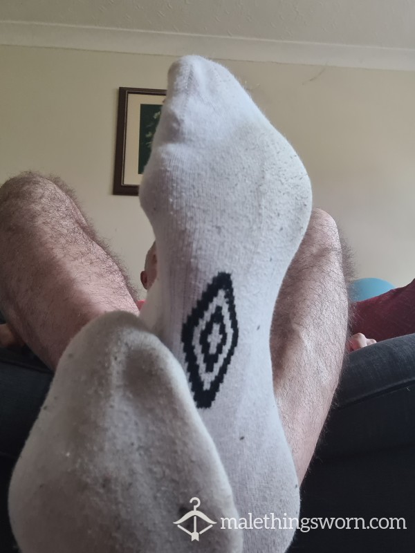 White Umbro Trainer Socks - Gym + Work