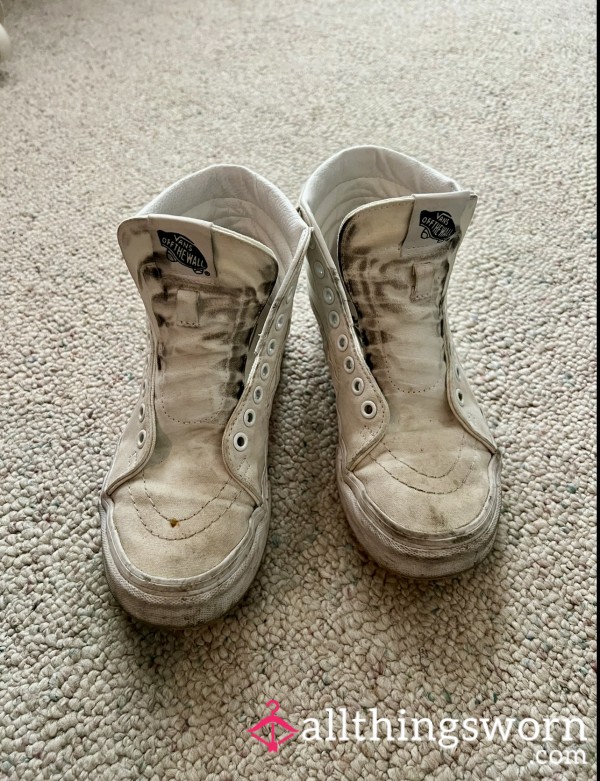 White Vans High Top Shoes