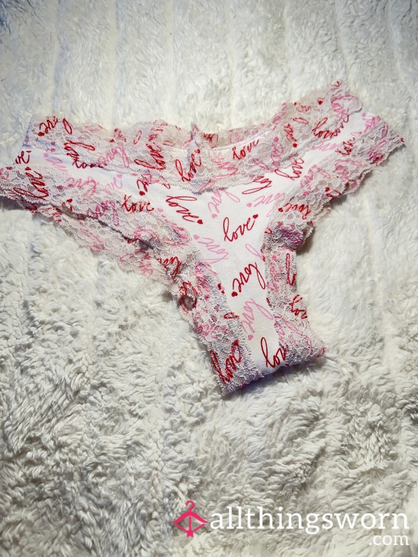 💓  White Victorias Secret Cotton + Lace Cheekster Panties 💓 SALE $13