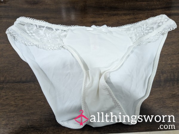 White Well Worn Panties