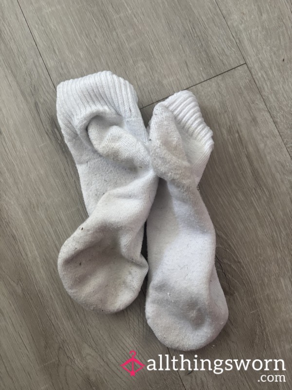 White Well-Worn Socks