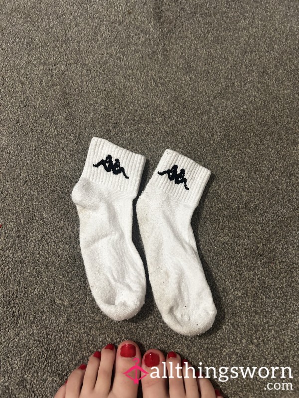 White Well-Worn Socks
