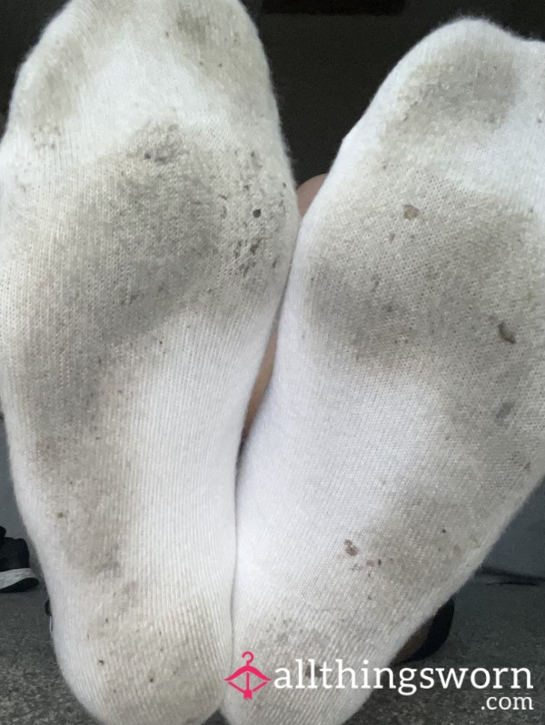 White Well Worn Socks- Fresh Off My Feet