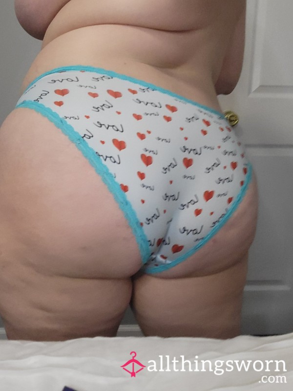 White With Blue Trim Cheekies