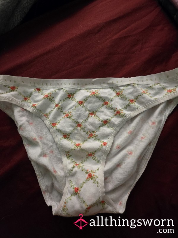 White With Orange Flowers Bikini