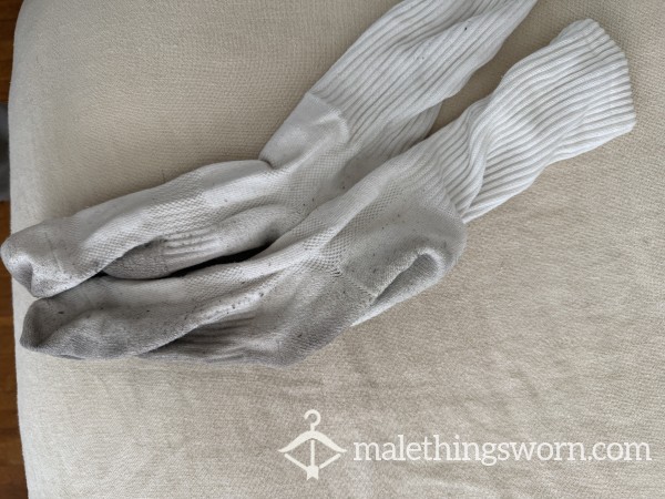 White Work Out Socks
