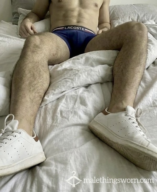 White Worn Adidas Sneakers