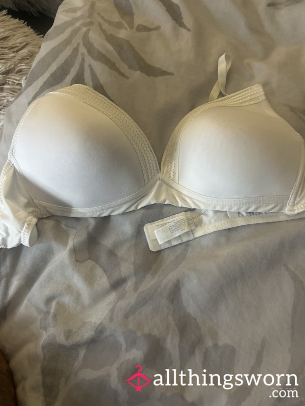 White Worn Bra