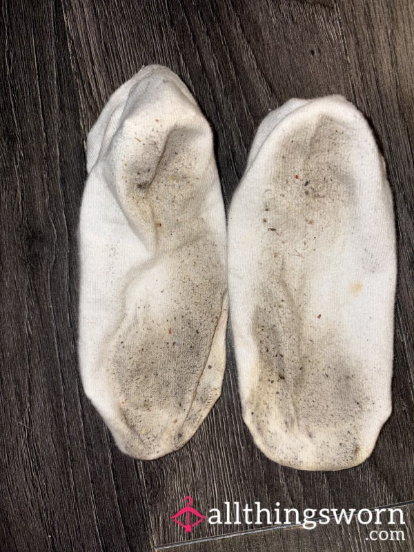 White Worn Dirty Socks