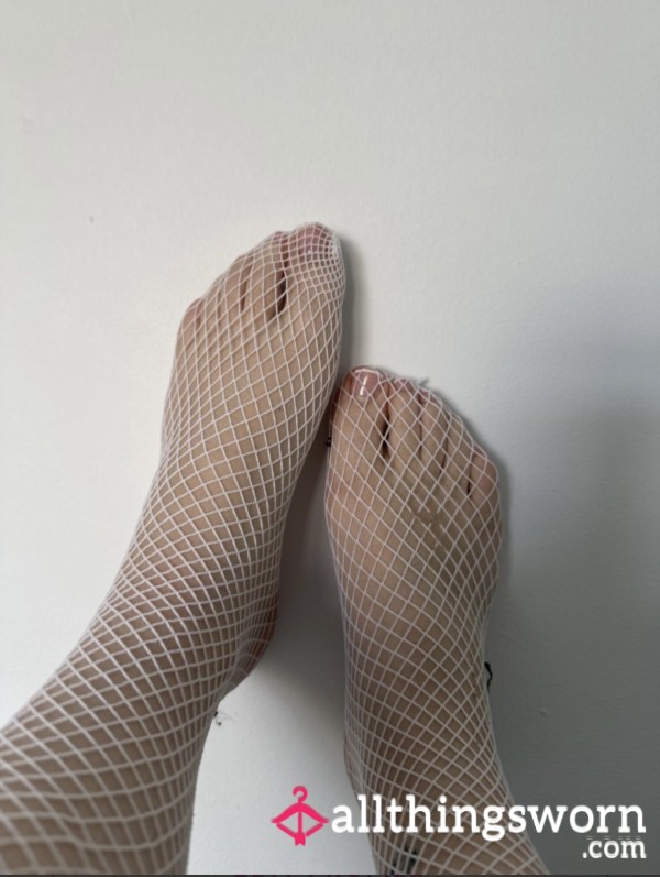 White Worn Fishnets