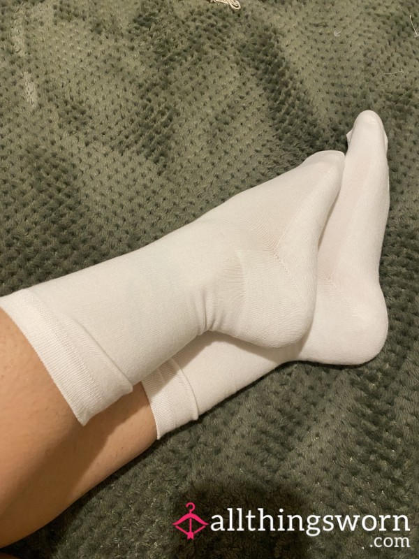 White Worn Musky Socks 😈