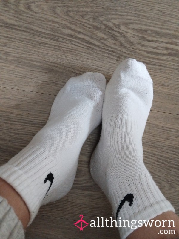 White Worn Nike Socks