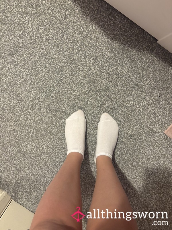 White Worn Socks
