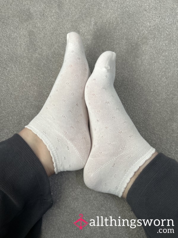 White Worn Socks