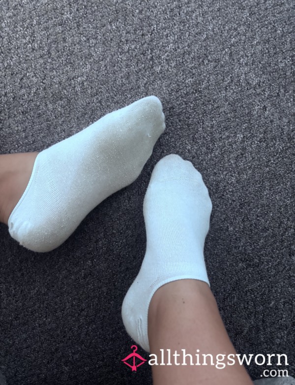 White Worn Socks