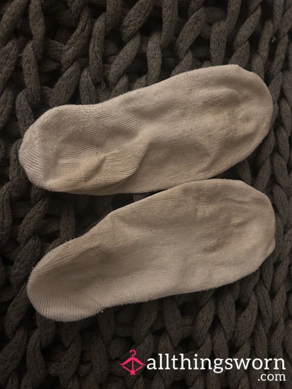 White Worn Sports Socks 🧦