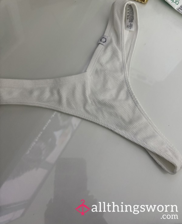 White Worn Thong
