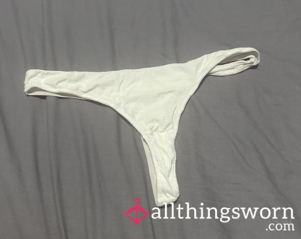 White Worn Thong