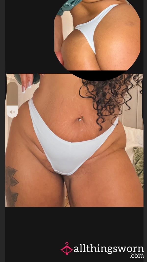 White Worn Thongs 💦🤍