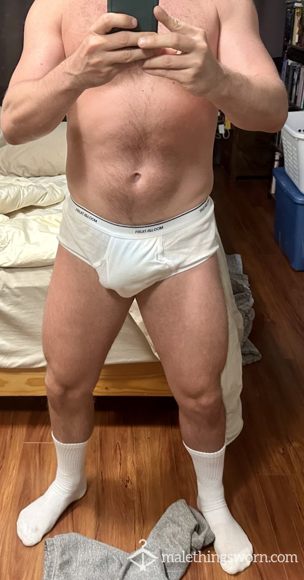 White Y Front “Fruit Of The Loom” Breifs
