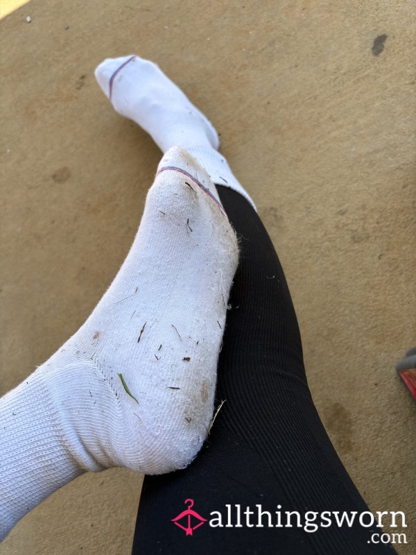 White Yard Work Socks!!!