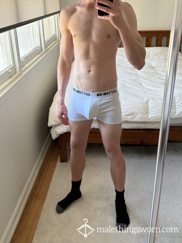 White/Grey Cotton On Trunks Medium