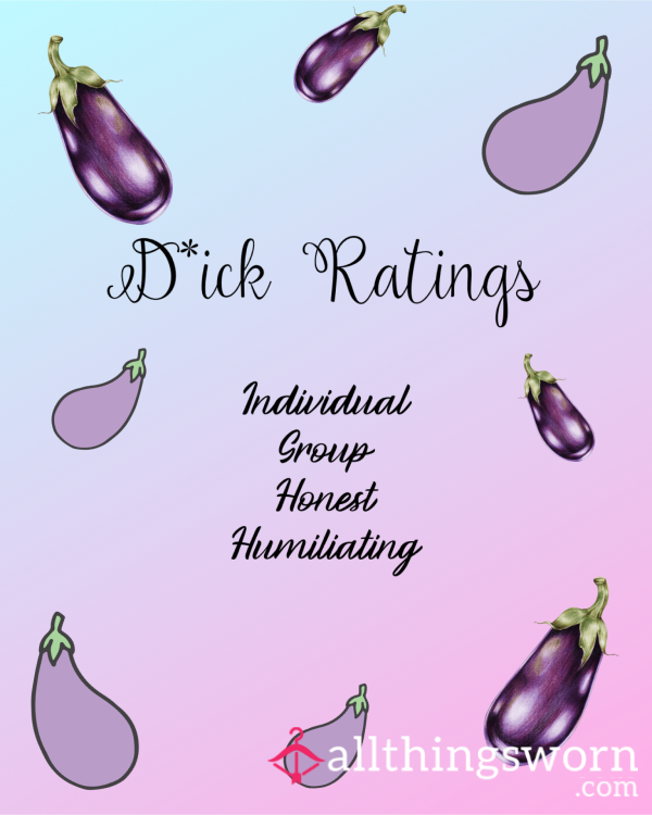 Who Fancies Being My First D*ck Rating? 😋