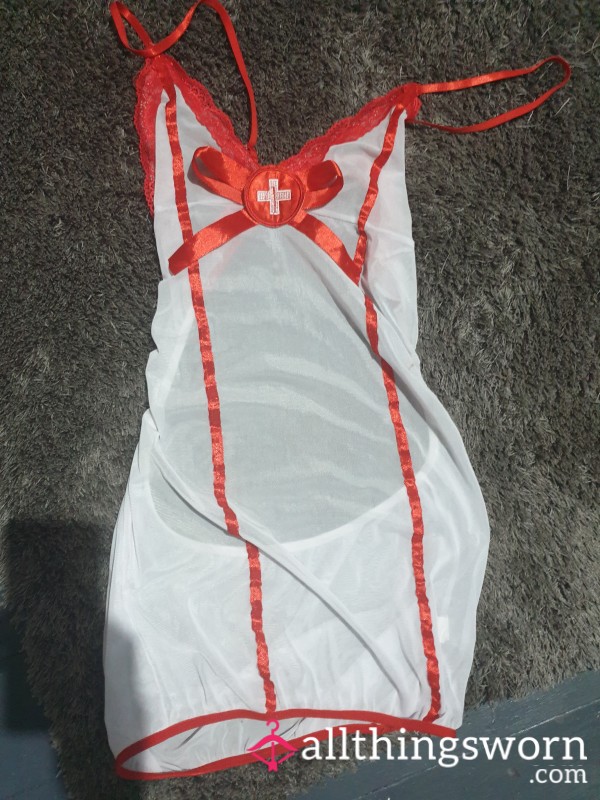 Who Wants To See A S**y Nurse Bent Over Custom Video £25 For 4 Mins Video Wearing This Also Can Request Pictures Whatever You Would Like While Im Wearing This Outfit 😈 😋
