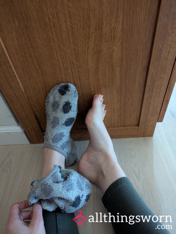 Who Would Love These Great Worn Out Polka Dot Socks 🧦