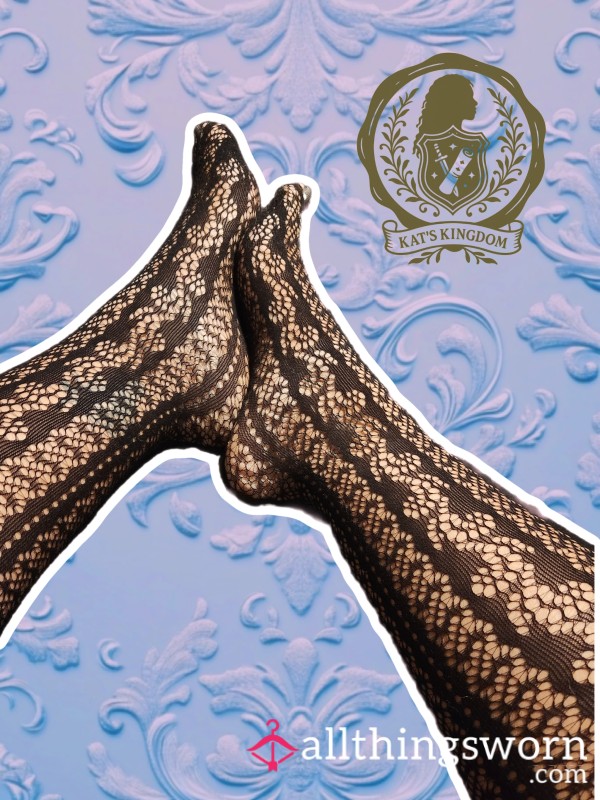 🖤 Wicked Webs 🖤 | Crotchless Lace Suspender Tights