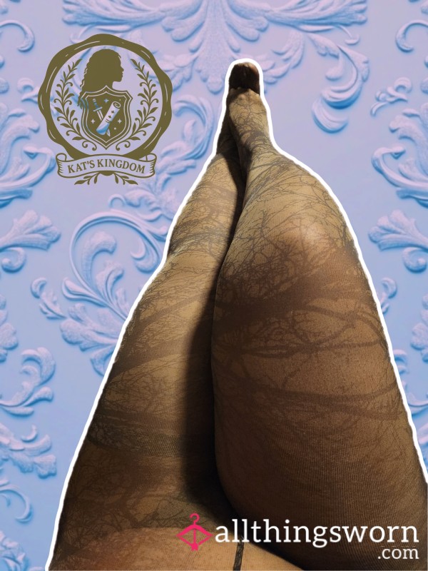 Wicked Woods 🌳 Sheer Branch-Pattern Tights