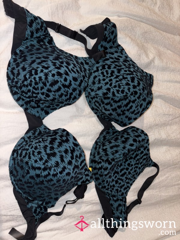 🐆 Wild Green Leopard Print Wonderbras - Padded Perfection In 34G & 36G! 🐆