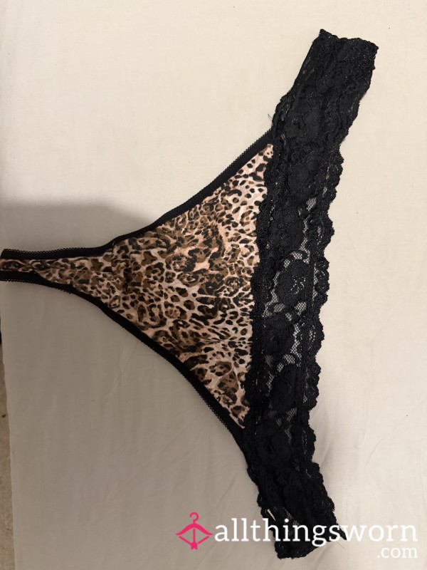 Wild Leopard Print Thong 🐆 Used And Waiting For You