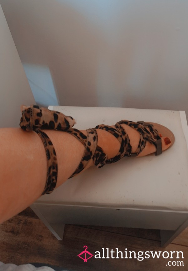 🐆 Wild Little Leopard Sandals Worn For You 🐆