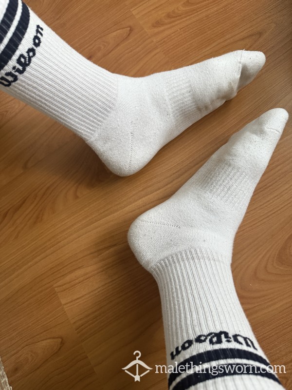 Wilson White Socks