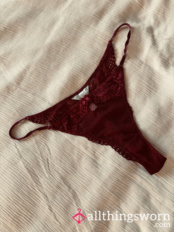 Wine Red Filthy Lacey Underwear