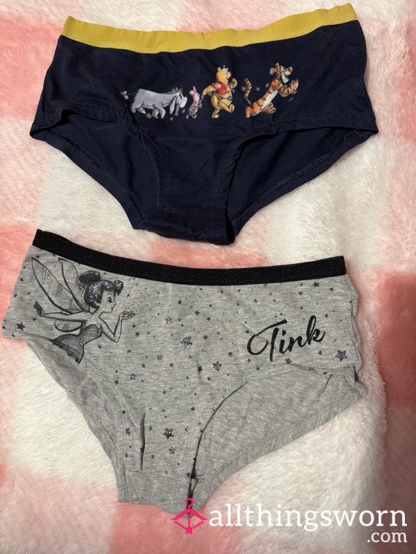 Winnie Tigger Piglet Tinker Bell Tink Pants Pick A Pair Worn On My Size 6 Little Bu*t An Creamy Pu**y Vacuum Sealed