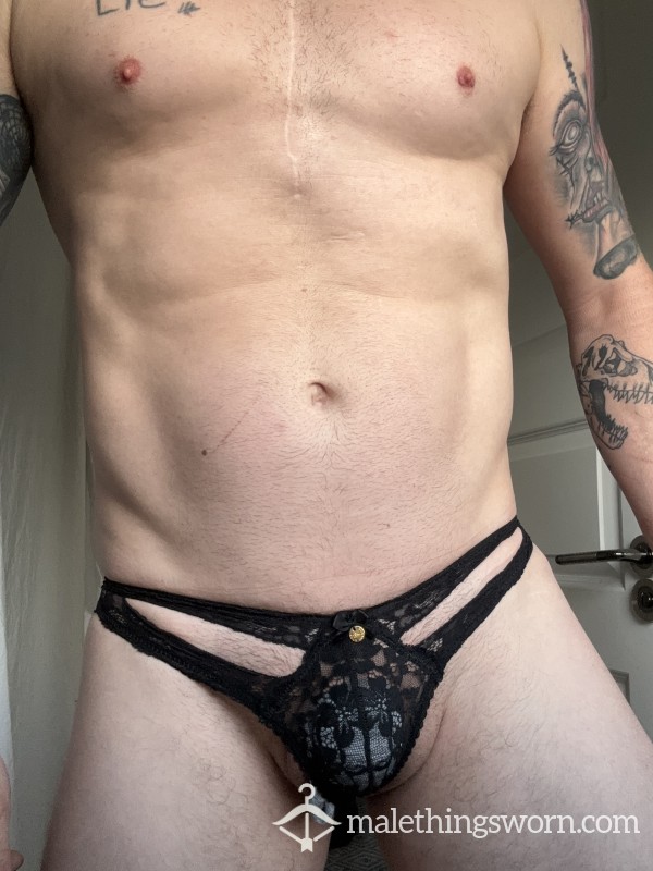 Black Lace Thong